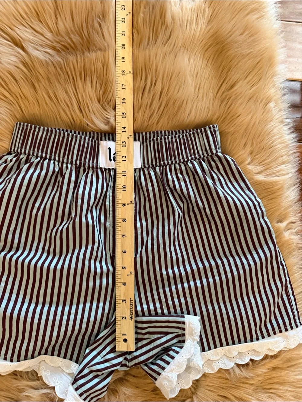 Dress LALA  Mint Chocolate Chip Lace Boxer Shorts Size Medium